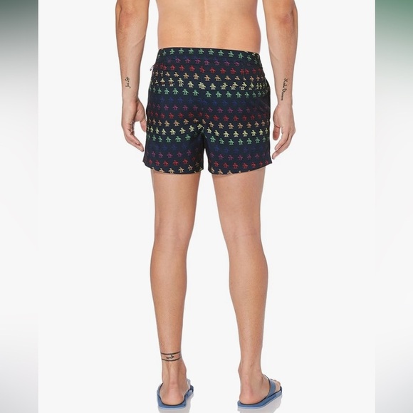 Original Penguin Pride Rainbow Pete Print Swim Short Size 32 - Picture 3 of 10